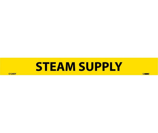 PIPEMARKER, PS VINYL, STEAM SUPPLY, 1X9  1/2