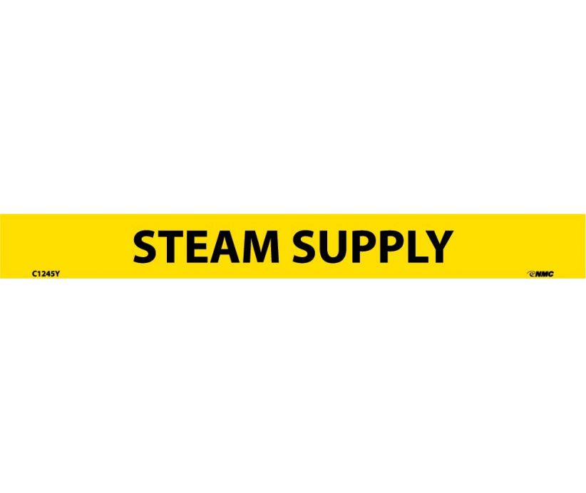 PIPEMARKER, PS VINYL, STEAM SUPPLY, 1X9  1/2