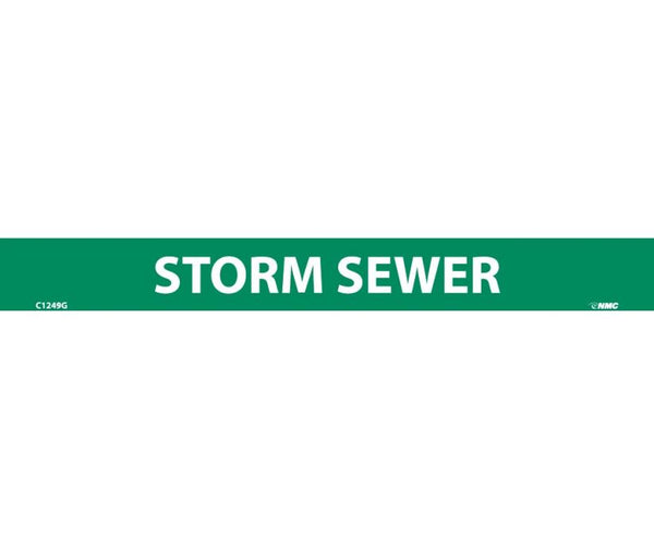 PIPEMARKER, PS VINYL, STORM SEWER, 1X9  1/2