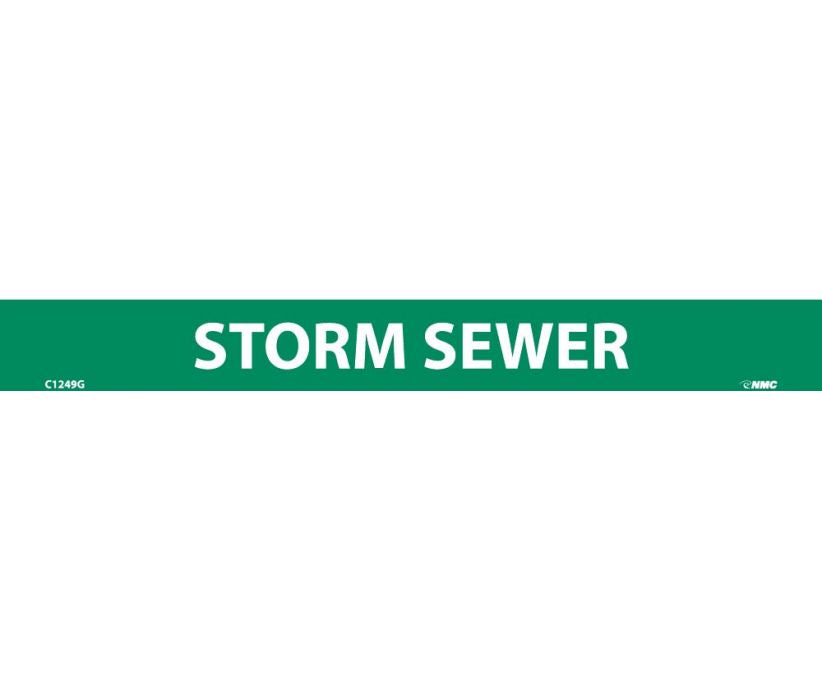 PIPEMARKER, PS VINYL, STORM SEWER, 1X9  1/2