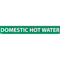 PIPEMARKER, DOMESTIC HOT WATER, 1X9, 1/2  LETTER,  PS VINYL