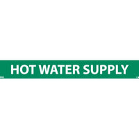PIPEMARKER, HOT WATER SUPPLY, 1X9, 1/2  LETTER,  PS VINYL