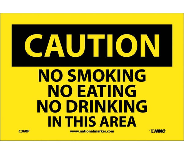 CAUTION, NO SMOKING NO EATING NO DRINKING. . ., 7X10, PS VINYL