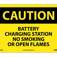 CAUTION, BATTERY CHARGING STATION NO SMOKING. . ., 10X14, PS VINYL