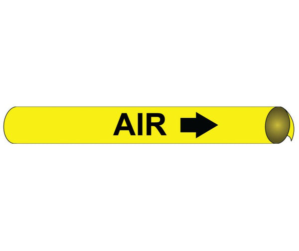 PIPEMARKER PRECOILED, AIR B/Y, FITS 2 1/2