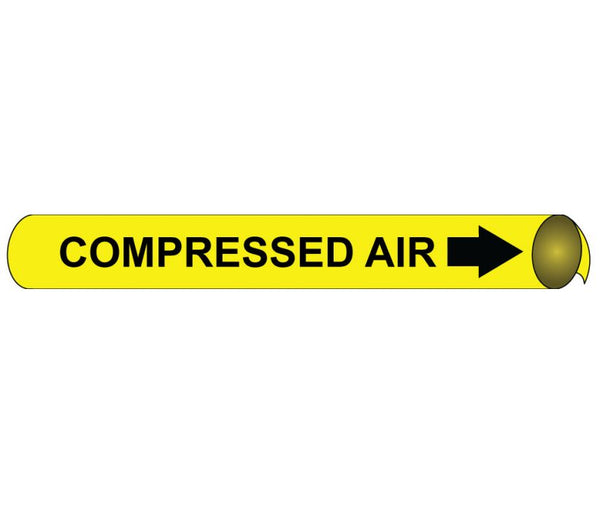 PIPEMARKER PRECOILED, COMPRESSED AIR B/Y, FITS 2 1/2
