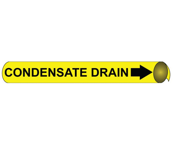 PIPEMARKER PRECOILED, CONDENSATE DRAIN B/Y, FITS 2 1/2