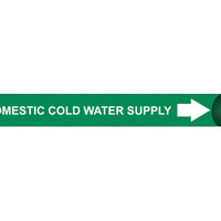 PIPEMARKER PRECOILED, DOMESTIC COLD WATER SUPPLY W/G, FITS 2 1/2"-3 1/4" PIPE