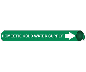 PIPEMARKER PRECOILED, DOMESTIC COLD WATER SUPPLY W/G, FITS 2 1/2"-3 1/4" PIPE