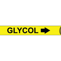 PIPEMARKER PRECOILED, GLYCOL B/Y, FITS 2 1/2"-3 1/4" PIPE