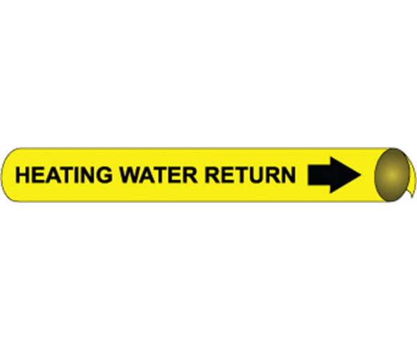 PIPEMARKER PRECOILED, HEATING WATER RETURN B/Y, FITS 2 1/2