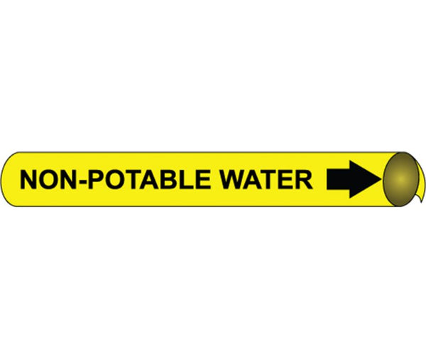 PIPEMARKER PRECOILED, NON-POTABLE WATER B/Y, FITS 2 1/2
