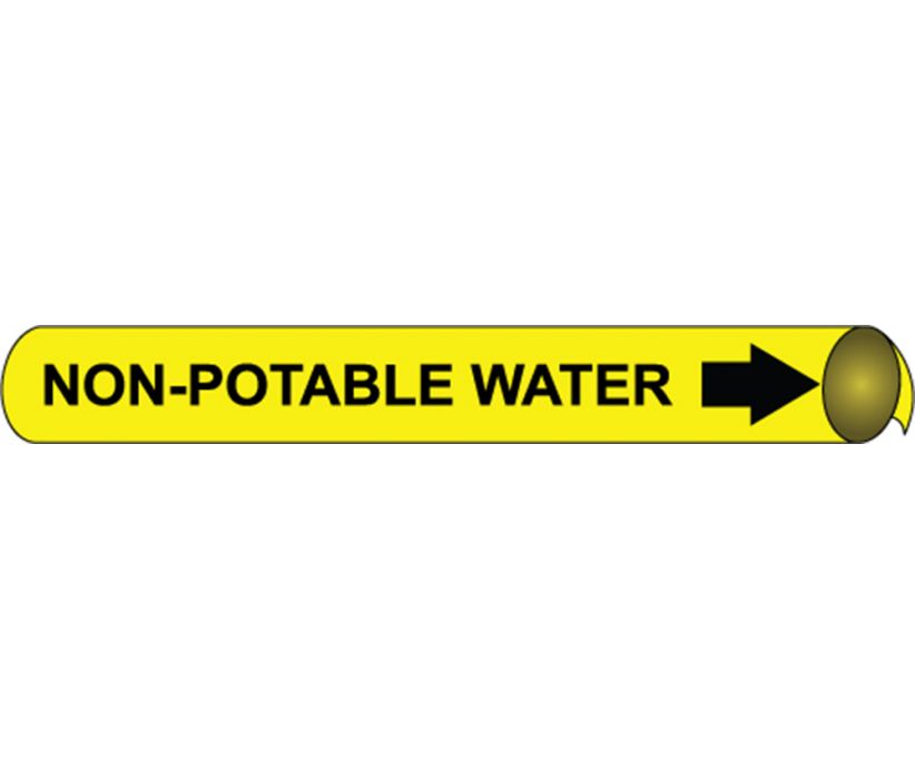 PIPEMARKER PRECOILED, NON-POTABLE WATER B/Y, FITS 2 1/2