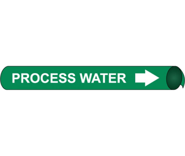 PIPEMARKER PRECOILED, PROCESS WATER W/G, FITS 2 1/2