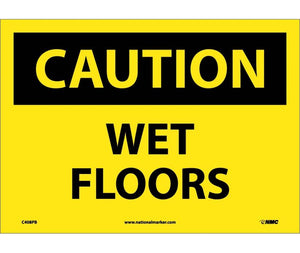 CAUTION, WET FLOORS, 10X14, PS VINYL