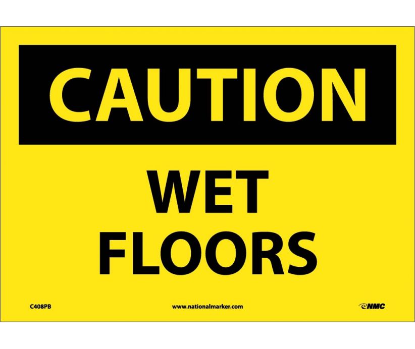 CAUTION, WET FLOORS, 10X14, PS VINYL