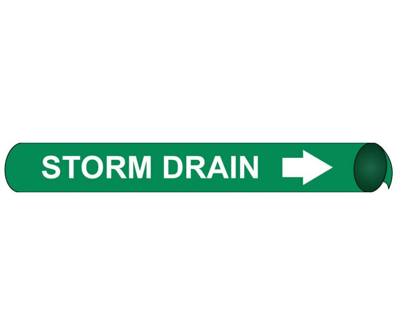 PIPEMARKER PRECOILED, STORM DRAIN W/G, FITS 2 1/2