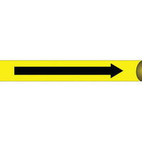 PIPEMARKER PRECOILED, DIRECTION ARROW B/Y, FITS 2 1/2"-3 1/4" PIPE