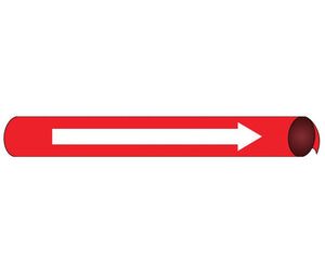 PIPEMARKER PRECOILED, DIRECTION ARROW W/R, FITS 2 1/2"-3 1/4" PIPE