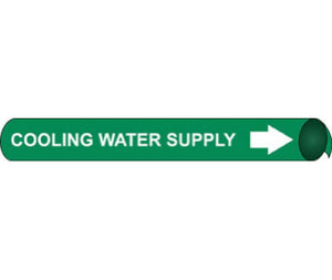 PIPEMARKER PRECOILED, COOLING WATER SUPPLY W/G, FITS 2 1/2"-3 1/4" PIPE
