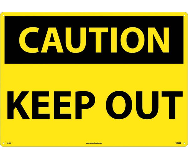 CAUTION, KEEP OUT, 20X28, RIGID PLASTIC