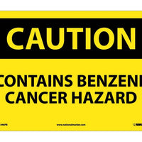 CAUTION, CONTAINS BENZENE CANCER HAZARD, 10X14, PS VINYL