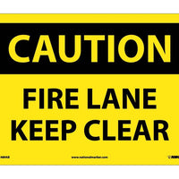 CAUTION, FIRE LANE KEEP CLEAR, 10X14, .040 ALUM