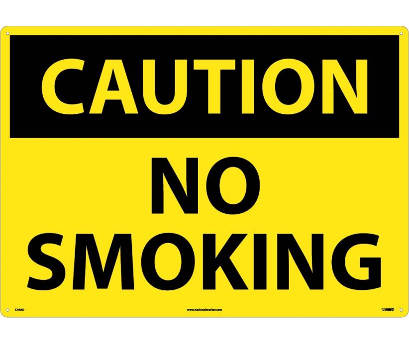 CAUTION, NO SMOKING, 20X28, .040 ALUM