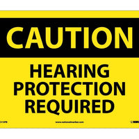 CAUTION, HEARING PROTECTION REQUIRED, 10X14, PS VINYL