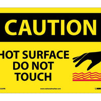 CAUTION, HOT SURFACE DO NOT TOUCH, GRAPHIC, 10X14, PS VINYL