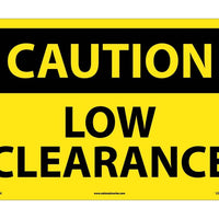 CAUTION, LOW CLEARANCE, 14X20, RIGID PLASTIC