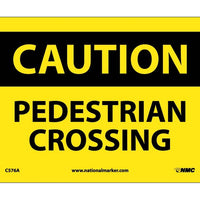 CAUTION, PEDESTRIAN CROSSING, 7X10, .040 ALUM