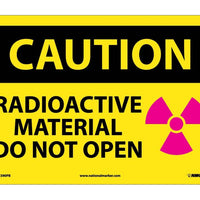 CAUTION, RADIOACTIVE MATERIAL DO NOT OPEN, GRAPHIC, 10X14, PS VINYL