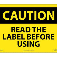 CAUTION, READ THE LABEL BEFORE USING, GRAPHIC, 10X14, PS VINYL