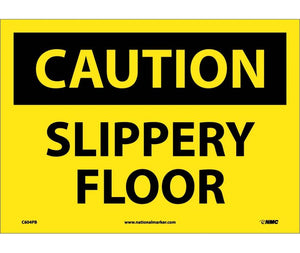CAUTION, SLIPPERY FLOOR, 10X14, PS VINYL