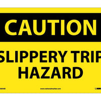 CAUTION, SLIPPERY TRIP HAZARD, 10X14, .040 ALUM