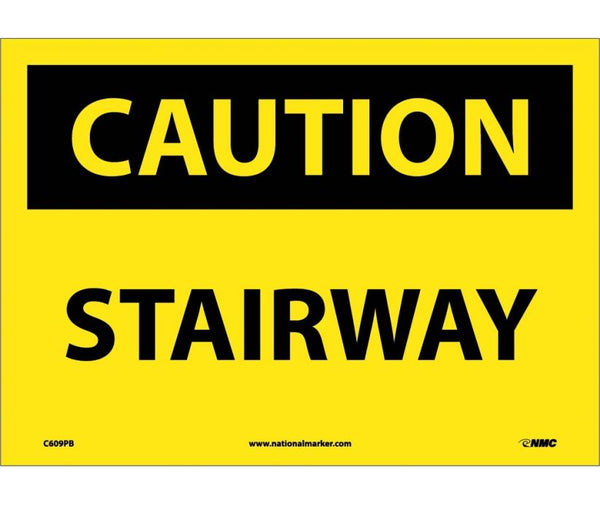 CAUTION, STAIRWAY, 10X14, PS VINYL