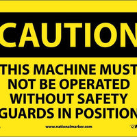 CAUTION, THIS MACHINE MUST NOT BE OPERATED WITH. . ., 7X10, .040 ALUM