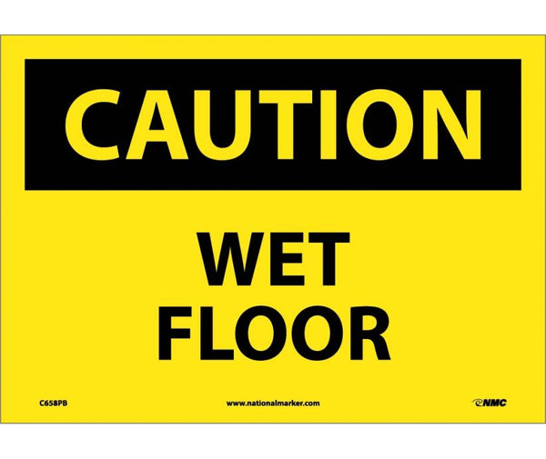 CAUTION, WET FLOOR, 10X14, PS VINYL