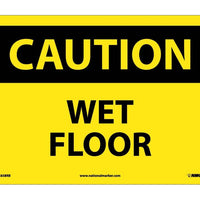 CAUTION, WET FLOOR, 10X14, RIGID PLASTIC