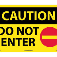 CAUTION, DO NOT ENTER, GRAPHIC, 14X20, .040 ALUM