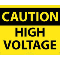 CAUTION, HIGH VOLTAGE, 14X20, RIGID PLASTIC