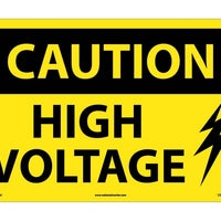 CAUTION, HIGH VOLTAGE, GRAPHIC, 14X20, .040 ALUM
