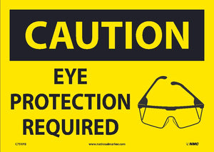 EYE PROTECTION SIGN, 10 X 14, PS VINYL