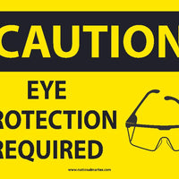 EYE PROTECTION SIGN, 10 X 14, RIGID PLASTIC