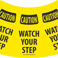 CAUTION WATCH YOUR STEP CONE SLEEVE, 9.5 X 10.5, BANNER MATERIAL