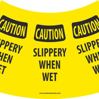 CAUTION SLIPPERY WHEN WET CONE SLEEVE, 9.5 X 10.5, BANNER MATERIAL
