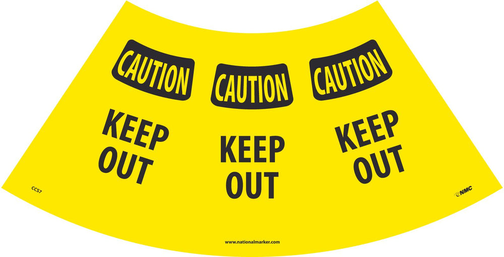CAUTION KEEP OUT CONE SLEEVE, 9.5 X 10.5, BANNER MATERIAL