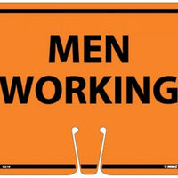 SAFETY CONE SIGNS, MEN WORKING, 10.375 X 12.625