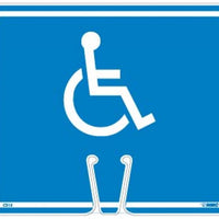 SAFETY CONE SIGNS, HANDICAPPED, 10.375 X 12.625